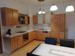 Kuchyňa alebo kuchynka v ubytovaní Apartment zur Schmiede - by myNests
