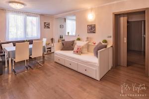Posezení v ubytování Apartmán na Lipně