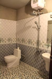 ein Bad mit einem WC und einem Waschbecken in der Unterkunft Sapa Orange Homestay in Sa Pa