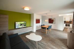 Kuchyň nebo kuchyňský kout v ubytování Appartements Marlene