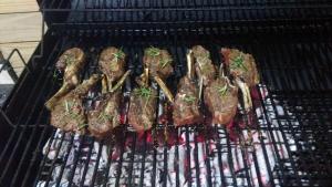 Ein für Gäste verfügbarer Grill im Privatzimmer