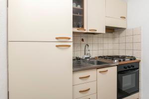 Kuchyň nebo kuchyňský kout v ubytování Apartments Slavomir