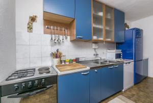 Kuchyň nebo kuchyňský kout v ubytování Apartments Slavomir