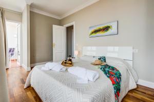 Posteľ alebo postele v izbe v ubytovaní LUXURY WHITE VILLA with sea view, heated pool + 37 fotografií