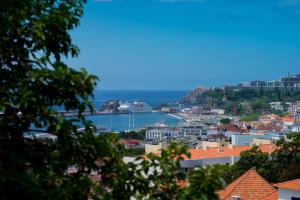 a view of a city with a harbor at ARTS IN Hotel Conde Carvalhal in Funchal