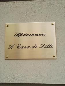 Πιστοποιητικό, βραβείο, πινακίδα ή έγγραφο που προβάλλεται στο A Casa di Lilli