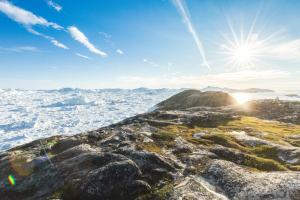 a view from the top of a mountain at Hotel Icefiord in Ilulissat