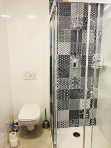 Koupelna v ubytování Útulný apartmán na Dolní Moravě