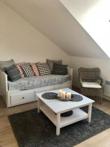 Posezení v ubytování Útulný apartmán na Dolní Moravě