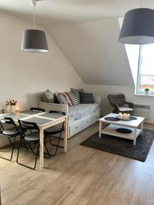 Posezení v ubytování Útulný apartmán na Dolní Moravě