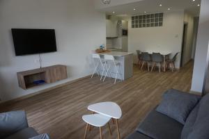 TV a/nebo společenská místnost v ubytování Apartamentos La Playina