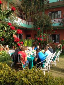 A garden outside New Pokhara Lodge - Pokhara Lakeside