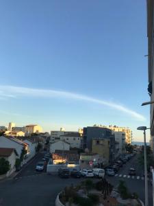 Vue générale sur Palavas-les-Flots ou vue de la ville depuis l'appartement