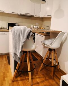 Kuchyňa alebo kuchynka v ubytovaní Apartman Bilja 3*