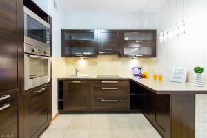 Virtuvė arba virtuvėlė apgyvendinimo įstaigoje ClickTheFlat Sienna Center Apart Rooms