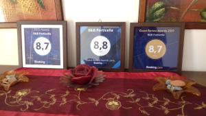 Certifikát, hodnocení, plakát nebo jiný dokument vystavený v ubytování B&B Porticella