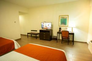 TV a/nebo společenská místnost v ubytování Hotel Plaza Calzada