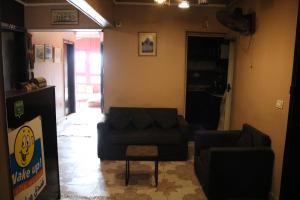 A seating area at Wake Up! Cairo Hostel