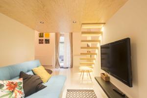 TV a/nebo společenská místnost v ubytování Ruterra Studio with Private Terrace