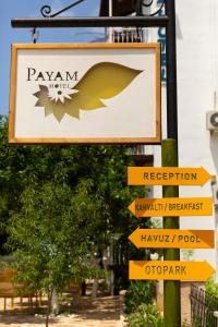 Certifikát, hodnocení, plakát nebo jiný dokument vystavený v ubytování Payam Hotel