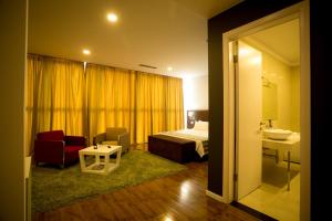 Baðherbergi á Havana Hotel