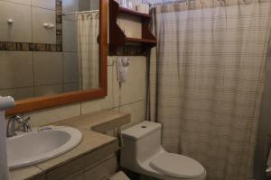 Koupelna v ubytování Hotel Bracamonte