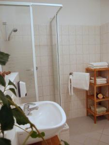Ett badrum på Ferienwohnung in der Altstadt von Erfurt