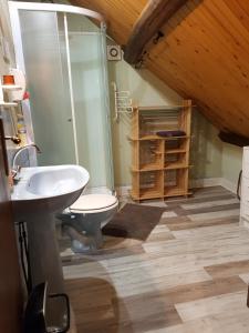 Koupelna v ubytování Chambres d'hôtes Châtres-Sur-Cher