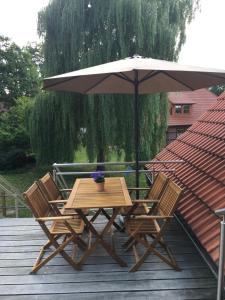 Patio nebo venkovní prostory v ubytování Ferienglück Lindwedel