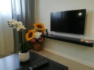Een TV en/of entertainmentcenter bij Irís Apartment
