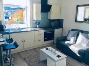 DUNOON - TOWN CENTRE HOLIDAY HOME APARTMENT 주방 또는 간이 주방