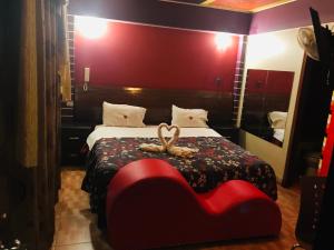 Postel nebo postele na pokoji v ubytování Hotel Manantial No,001