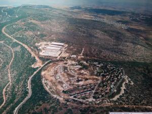 an aerial view of a building under construction at Shapira in the Galilee in Bet Rimmon