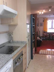 A kitchen or kitchenette at EA playa montaña45'GUGGEMHEIN