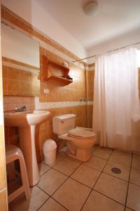 Koupelna v ubytování Hotel Bracamonte