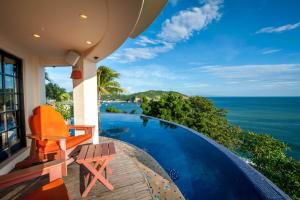 a villa with a view of the ocean at Villa Noche in San Juan del Sur