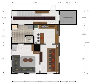 Plán poschodí v ubytovaní Haus Grieta