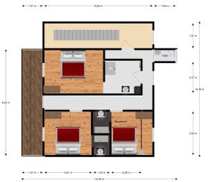 Plán poschodí v ubytovaní Haus Grieta
