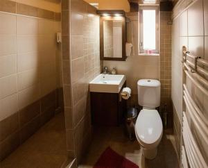 Koupelna v ubytování Guesthouse Theodorou