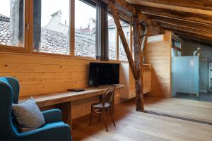 TV a/nebo společenská místnost v ubytování rössl bianco b&b&b