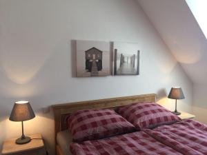 Posteľ alebo postele v izbe v ubytovaní Hof Vilmnitz Haus A