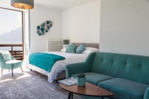 Posezení v ubytování Auberge de Rivaz