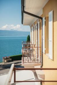 Balkón nebo terasa v ubytování Auberge de Rivaz