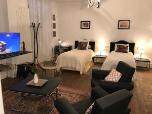 TV a/nebo společenská místnost v ubytování Victorian Lodge