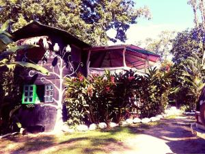 Taman di luar Madre Selva Hostel