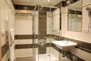Kúpeľňa v ubytovaní Lázeňský Hotel Sadový Pramen