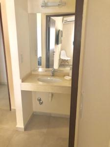 a bathroom with a sink and a mirror at Alquiler temporario tucuman barrio norte 1 in San Miguel de Tucumán