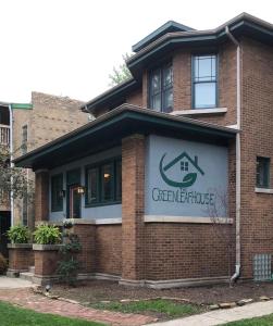 a building with a sign on the side of it at The Greenleaf House in Chicago +15 photos