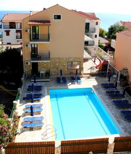 A view of the pool at Petros Studios or nearby