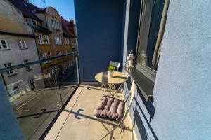 Balkón alebo terasa v ubytovaní Apartament przy Wyspie Młyńskiej